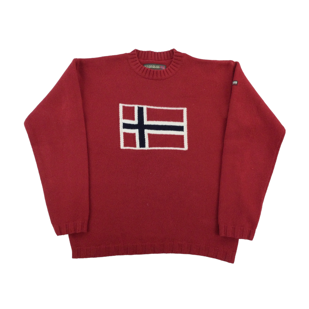 Napapijri Knit Sweatshirt - Large-NAPAPIJRI-olesstore-vintage-secondhand-shop-austria-österreich