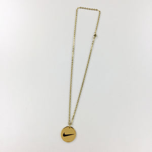 Nike Swoosh Simple Gold Necklace-olesstore-vintage-secondhand-shop-austria-österreich