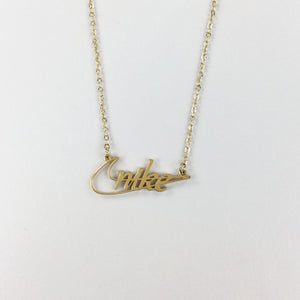 Nike Classic Cutout Gold Necklace-olesstore-vintage-secondhand-shop-austria-österreich