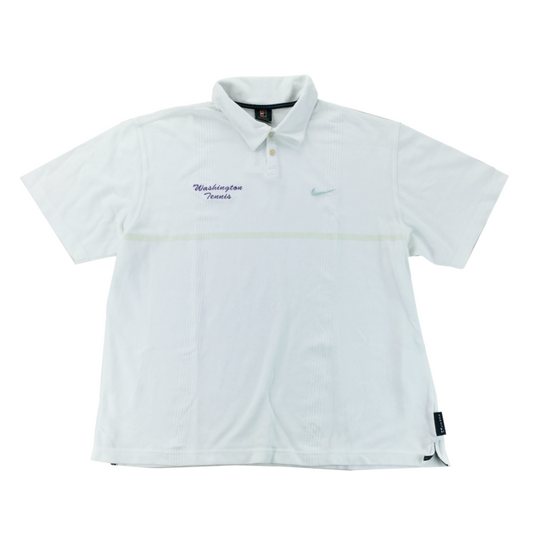 Nike 90s Swoosh Washington Tennis Polo Shirt - Large-olesstore-vintage-secondhand-shop-austria-österreich