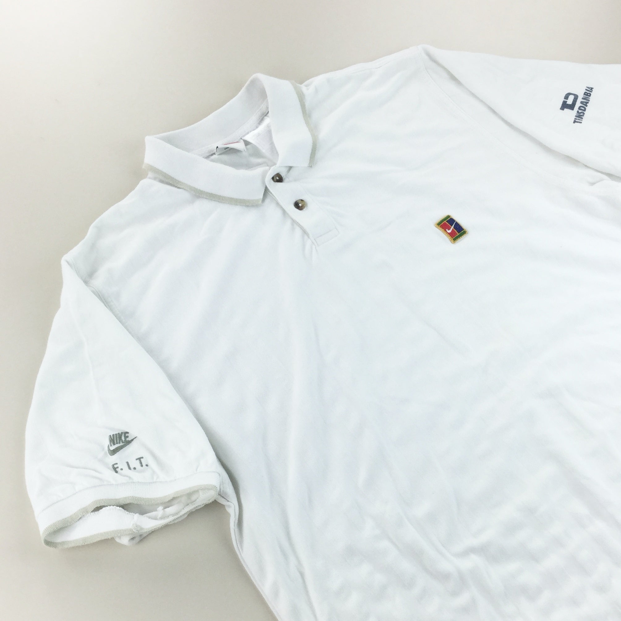 Specialiteit Aannames, aannames. Raad eens Terminal Nike 90s Challenge Court Tennis Polo Shirt - XL | Premium Vintage