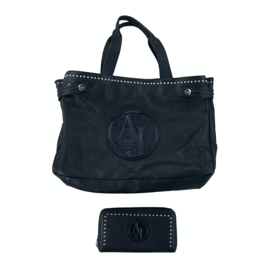 AJ ARMANI JEANS black leather crossbody sling bag, Luxury, Bags & Wallets  on Carousell